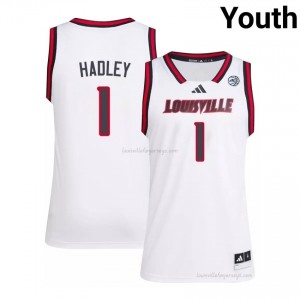 Louisville Cards J'Vonne Hadley #1 Replica Player Basketball Jersey | Youth White Gameday Hoops 17827744