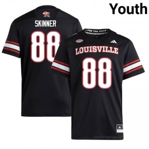 Jaleel Skinner #88 UL Cardinals Youth Black Jersey | NCAA Football ACC Game-Day Gear 70227311