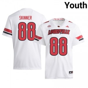 Louisville Cards Jaleel Skinner #88 White Jersey | Youth NCAA Licensed Football Fan Gear 23270068