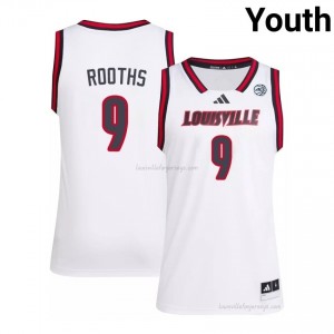 Officially Licensed Khani Rooths #9 Gameday Basketball Jersey | UL Cardinals White Youth NCAA 99303537