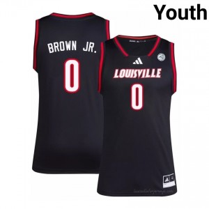 Mikel Brown Jr. #0 UL Cardinals Youth Black Officially Licensed NCAA Basketball Jersey 98225693