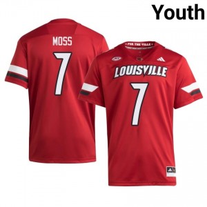 Miller Moss #7 Louisville Cardinals Red Youth Football | NCAA-Approved Teamwear 29704977