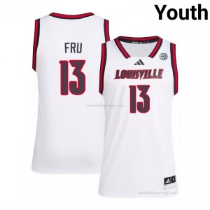 Officially Licensed Sananda Fru #13 Gameday Basketball Jersey | UL Cardinals White Youth NCAA 36703145