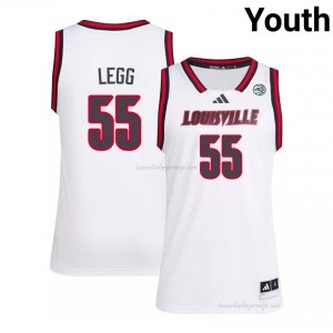 Officially Licensed Spencer Legg #55 Gameday Basketball Jersey | UL Cardinals White Youth NCAA 94819051