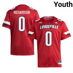Tre Richardson #0 Embroidery Football Jersey | Cardinals Red Youth Licensed NCAA 19698889